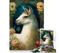 The Llama Jigsaw Puzzles for Adults 1000 Pieces Brain Challenge Toy Quiet Fun Precise Cut Wall Art Decor (50x75cm)