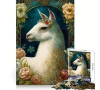 The Llama Jigsaw Puzzles for Teenagers 1000 Piece Enhance Recall Home Leisure Exact Edge (38x26cm)