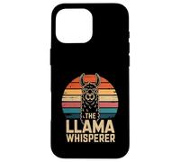 The Llama Whisperer Retro Sunset Llama Case for iPhone 16 Pro Max