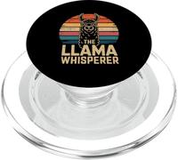 The Llama Whisperer Retro Sunset Llama PopSockets PopGrip for MagSafe