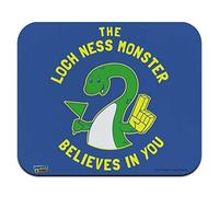 The Loch Ness Monster Believes in You Funny Humor Low Profile Thin Mouse Pad Mousepad