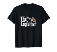 The Log Father Arborist Dad Chainsaw Tree Cutter Logger T-Shirt