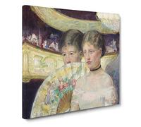 The Loge by Mary Cassatt Canvas Print | Gallery Wrapped 30mm Frame Wall Art | 20x20 inches | Ready to Hang | Modern Picture | Living Room Bedroom Lounge Office