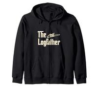 The Logfather - Lumberjack - Chainsaw - Logger Woodsman Zip Hoodie