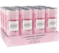 The London Essence Co. Pink Grapefruit Crafted Soda, Premium Soft Drink, 250ml, Pack of 12 cans, No Artificial Colours Preservatives or flavours, Low Calorie