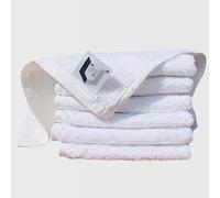 The London Linens Co. Face Towels White Flannel Face Cloth- ≥500 GSM Wash Cloths Highly Absorbent and Soft Feel Fingertip Towels- Ideal for Gym, Spa and Kitchen in 30x30 cm (7, 60% Bamboo)