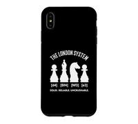 The London System Chess Opening Retro Silhouette Graphic Case for iPhone XS Max