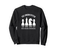 The London System Chess Opening Retro Silhouette Graphic Sweatshirt
