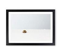 The Lone Ladybird Framed Print | A2 Black Framed Wall Art | Ready to Hang | Modern Nature Picture | Living Room Bedroom Lounge Office