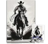 The Lone Rider 1000 Pieces Puzzles for Adults Playful Learning Cognitive Activity for Joyful Surprises Size 50x75cm