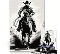The Lone Rider Jigsaw Puzzles for Teenagers 1000 Pieces Raise Memory Slow Enjoy Clean Edge (38x26cm)