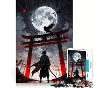 The Lone Samurai with Crow 1000 Piece Jigsaws for Teenagers Puzzle Brain Workout Toy Calm Escape Art Assembly Thoughtful Gift (38x52cm)