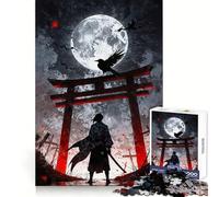 The Lone Samurai with Crow 1000 Piece Jigsaws for Teenagers Puzzle Brain Workout Toy Calm Escape Art Assembly Thoughtful Gift (50x75cm)