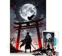 The Lone Samurai with Crow Jigsaw Puzzle for Teenagers 1000 Pieces Cognitive Toy Quiet Hobby Premium Edge (38x26cm)