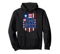 The Lone Star Liberia Distressed Flag Patriotic Independence Pullover Hoodie