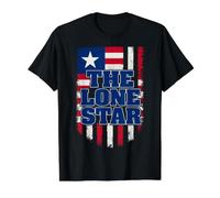 The Lone Star Liberia Distressed Flag Patriotic Independence Value Graphic T-Shirt, Men, Black, L