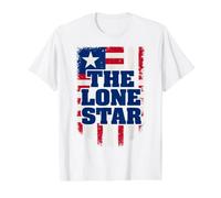 The Lone Star Liberia Distressed Flag Patriotic Independence Value Graphic T-Shirt, Men, White, XL
