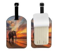 The Lonely Elephant High Grade Stylish for SuitcasesTags Travel Luggage Tags with Personalized Card and Privacy Cover
