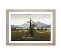 The Lonely Tree by Caspar David Friedrich Framed Print | A2 Oak Framed Wall Art | Ready to Hang | Modern Floral Picture | Living Room Bedroom Lounge Office