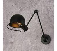 The Long Arm of The Glass Wall Iron Wall Light Arm Wall Lamp,Industrial Creative Teles Bedroom Retro Nostalgic Restaurant Foldable Wall Sconce Aisle Spot Light Black