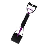 The Long-Handled Dog Poop Shovel is Equipped with a Waste Bag Storage Box, 23.6 inches Long, for Medium and Large Dogs Weighing Over 10 pounds, Including 20 Garbage Bags and Storage Boxes (Purple)