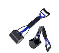 The Long-Handled Dog Poop Shovel is Equipped with a Waste Bag Storage Box, 23.6 inches Long, for Medium and Large Dogs Weighing Over 10 pounds, Including 20 Garbage Bags and Storage Boxes (Blue)