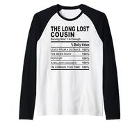 The long lost cousin nutrition fact funny cousins men women Raglan Baseball Tee