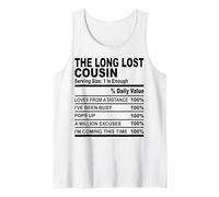 The long lost cousin nutrition fact funny cousins men women Tank Top
