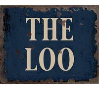 The Loo Vintage Metal Signs for Wall Decor - 8 x 10 Inches Durable Aluminum Tin Sign Plaque for Home Garage Club bar Wall Art Decoration - Retro Wall Signs, Best Gift Idea