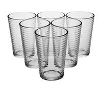 6X Drinking Cups Water Juice Cocktail Lemonade Dining Glasses Set (The Loop Set)