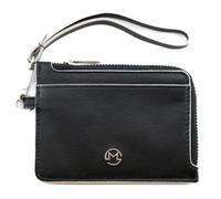 The Looplet Wrist Purse by Mala Leather- Genuine Leather Small Wallet with Detachable Strap, RFID Protection, Card Slots, ID Window & Coin Pocket (Black)