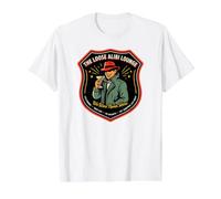The Loose Alibi Lounge Funny Bulldog Mob Bar Sign Retirement Value Graphic T-Shirt, Men, White, L