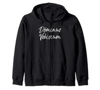 The Lord be With You Latin Phrase Mass Gift Dominus Vobiscum Zip Hoodie