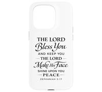 The Lord Bless You And Keep You Bible Verse Script Zephaniah Case for iPhone 15 Pro