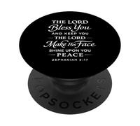 The Lord Bless You And Keep You Bible Verse Script Zephaniah PopSockets Adhesive PopGrip