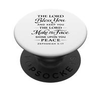 The Lord Bless You And Keep You Bible Verse Script Zephaniah PopSockets Adhesive PopGrip