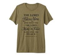 The Lord Bless You and Keep You Bible Verse Script Zephaniah Premium T-Shirt
