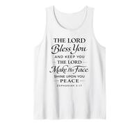 The Lord Bless You and Keep You Bible Verse Script Zephaniah Tank Top