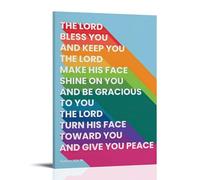 The Lord Bless You Christian Canvas Wall Art Posters: Aesthetic Prints for Bedroom, Dorm Room Decor 08x12inch(20x30cm)
