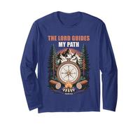 The Lord Guides My Path - Psalm 32:8 Christian Faith Camping Long Sleeve T-Shirt