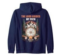 The Lord Guides My Path - Psalm 32:8 Christian Faith Camping Zip Hoodie