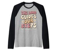 The Lord Guides Our Steps Proverbs 16:9 Bible Verse Raglan Baseball Tee