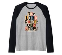 The Lord Guides Our Steps Proverbs 16:9 Bible Verse Raglan Baseball Tee