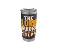 The Lord Guides Our Steps Proverbs 16:9 Bible Verse Stainless Steel Insulated Tumbler