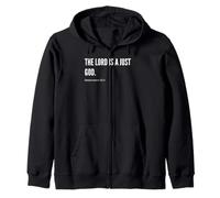 The Lord is a Just God Bible Verse Quote Statement Zip Hoodie