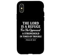 The Lord Is a Refuge Psalm 9:9 Bible Verse Faith Scripture Case for iPhone X/XS