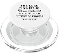 The Lord Is a Refuge Psalm 9:9 Bible Verse Faith Scripture PopSockets PopGrip for MagSafe
