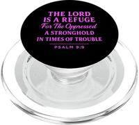 The Lord Is a Refuge Psalm 9:9 Bible Verse Faith Scripture PopSockets PopGrip for MagSafe
