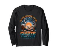 The Lord is Greater Than Giants You Face 1 John 4:4 Long Sleeve T-Shirt
