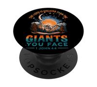 The Lord Is Greater Than The Giants You Face PopSockets Adhesive PopGrip
